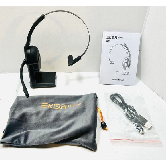 Eksa Telecom A-1 Powered ENC Wireless Headset with Charging Stand ( New Other - Picture 1 of 5
